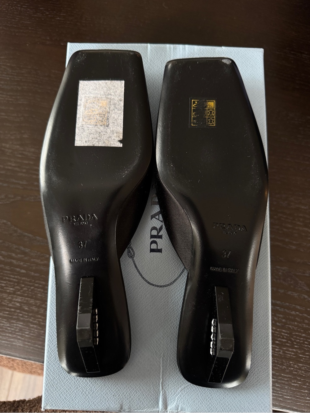 Prada Satin Square Toe Mules - Picture 8 of 8